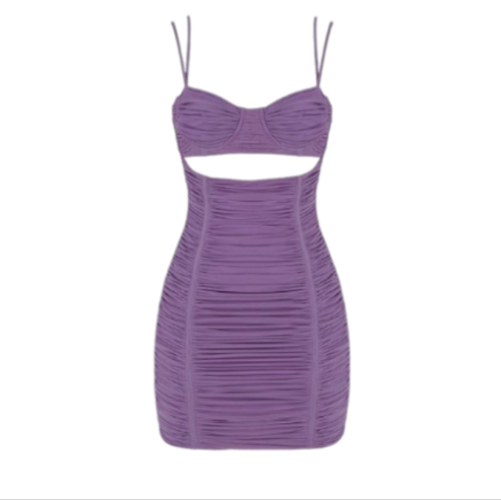 Mistress Rocks Lilac Lovers Cutout Mesh Dress Size XS